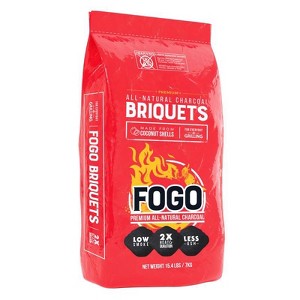 FOGO Coconut Shell Briquets All Natural Light Smokey Charcoal Briquettes 15.4 lb - 1 of 1