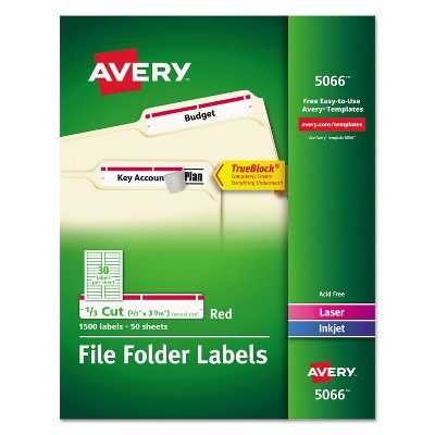 pre printed file folder labels