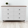 Mshliw Farmhouse 6 Drawer Wooden Dresser, Vintage Storage Cabinet Organizer with Spacious Drawers for Bedroom or Living Room - 2 of 4