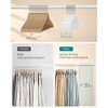 50-Pack Heavy Duty Plastic Hangers with Wide Notches & Pant Bar, 360° Swivel Hook Space Saving Closet Organizer - 4 of 4