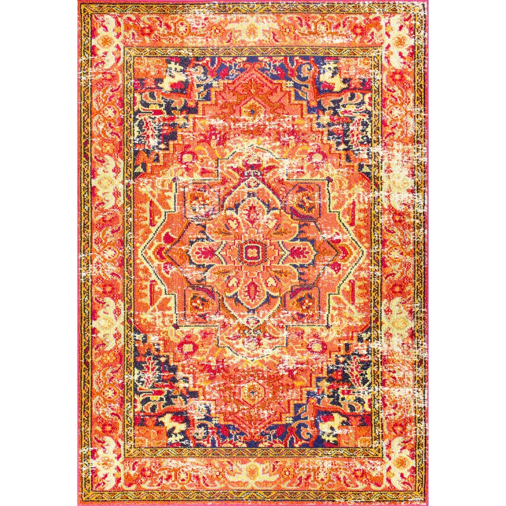 8'10inx12' Vintage Mackenzie Area Rug Orange - nuLOOM