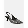 Vernaos Pointed Toe Rhinestone Slingbacks - 2 of 4