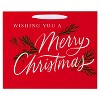 12.75" Large Horizontal Christmas Gift Bag 'Wishing You a Merry Christmas' - 2 of 3