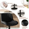 Hooseng Upholstered Bar Chairs, Bar Stools Set of 2 with Black Metal Legs, Backs and Footrest Counter Height Bar Stools, Modern Bar Chair - 3 of 4