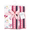 Hudson Baby Infant Girl Cotton Flannel Burp Cloths Bundle, Butterfly Floral, One Size - 2 of 4