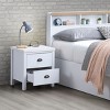 Nightstand Bedside Table, Wooden Frame with Storage Drawer, Bed Side Table with Adjustable LED Strip Light, Storage End Table for Bedroom - 4 of 4