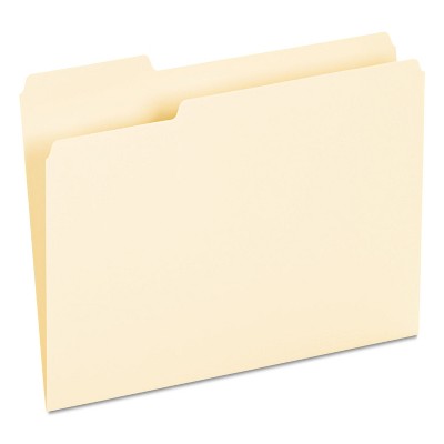 UNIVERSAL Recycled Interior File Folders 1/3 Cut Top Tab Letter Manila 100/Box 12213