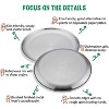 LunaLulinlk Stainless Steel Plates Set of 2, 8-inch Metal Dinner Plates for Kids Toddlers Healthy & Non-toxic, Shatterproof & Dishwasher Safe - 3 of 4