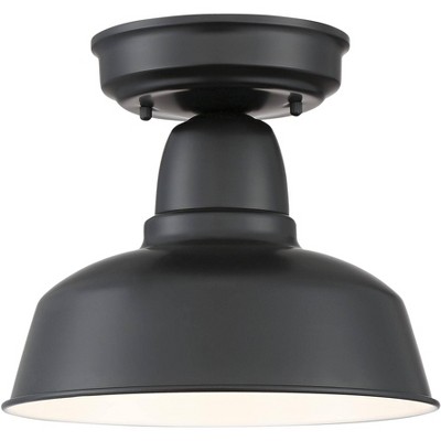 John Timberland Rustic Outdoor Ceiling Light Fixture Urban Barn Farmhouse Black 10 1/4" for House Porch Patio