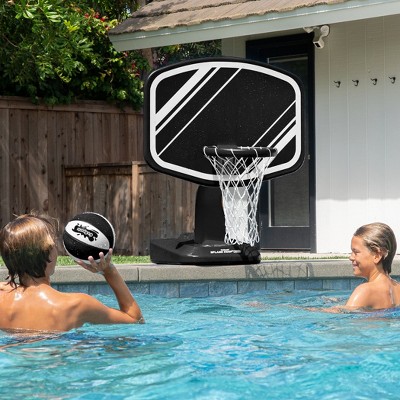 Black High Density Polyethylene Portable Poolside Basketball Hoop