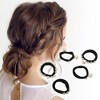 Unique Bargains Elegant Cute Scrunchies Hair Elastic Band Black White 5 Pcs - 3 of 4