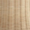 Springcrest 10" Top x 11 1/2" Bottom x 8" High x Lamp Shade Replacement Small Corset Drum Round Coastal Tropical Unbleached Rattan Harp Finial - 2 of 4