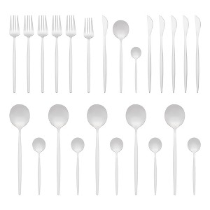 REGALWOVEN 24 Pcs 1 Set Stainless Steel Mirror Polished Serving Sets - 1 of 4