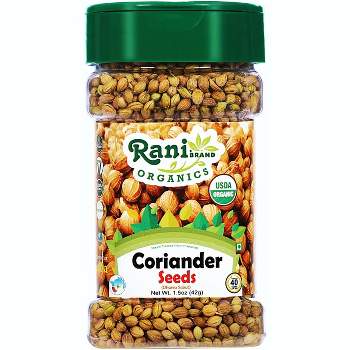 Organic Coriander (Dhania) Whole Seeds - 1.5oz (42g) - Rani Brand Authentic Indian Products