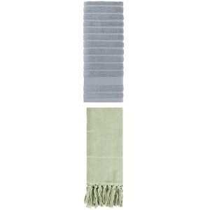 REGALWOVEN 2 Packs Solid Absorbent Soft Cotton Hand Towels 14" x 30" - 1 of 4