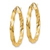 Black Bow Jewelry 3mm x 31mm Polished 14k Yellow Gold Medium Twisted Round Hoop Earrings - 2 of 4
