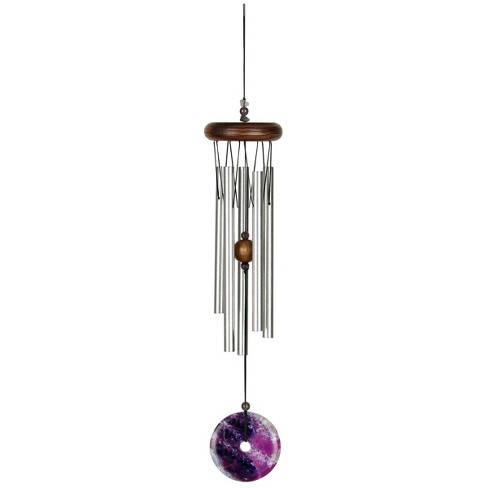 Woodstock Wind Chimes For Outside, Garden Décor, Outdoor & Patio Décor, Woodstock Amethyst Chime Silver Wind Chimes - image 1 of 4