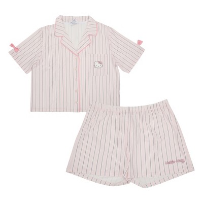 Hello Kitty Character Face Women’s 2-Pack Shirt & Shorts Pajama Set