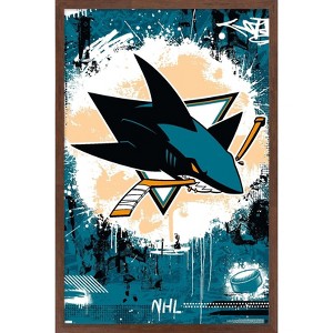 Trends International NHL San Jose Sharks - Maximalist Logo 23 Framed Wall Poster Prints - 1 of 4