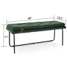 Nano 48" Upholstered Modern Double Layered Cushion Bedroom Bench - Maison Boucle - 4 of 4