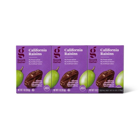 California Raisins - 6ct/6oz - Good & Gather™ - image 1 of 3