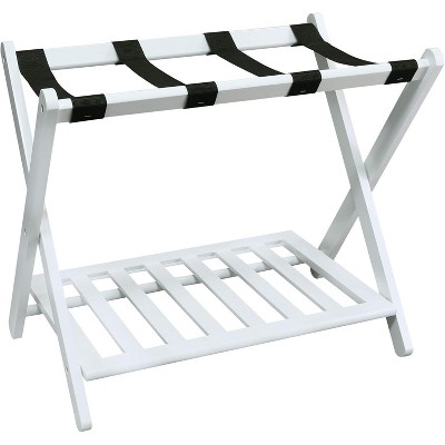 Casual Home Luggage Rack, Walnut, Solid Wood