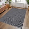 Living Room Rug, Washable Area Rugs, Abstract Rug for Bedroom, Area Low Pile Rug, Soft Rainbow Non Slip Throw Rugs with Rubber - 4 of 4