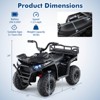 Costway 24V Kids Ride on Electric ATV Car Toy with Spring Suspension & LED Lights USB Black/Pink/Navy - 3 of 4