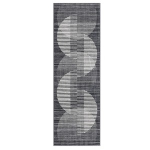 Machine Washable Area Rugs Modern Abstract Indoor Mat Non Shedding Neutral Throw Rugs Foldable Geometric Strip Thin Floor Cover for Living Room - 1 of 4