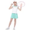 Kids Girls Tennis Golf Dress Outfit Sleeveless Dress with Pockets Athletic Skorts and Polo Tank Top Sets - 3 of 4