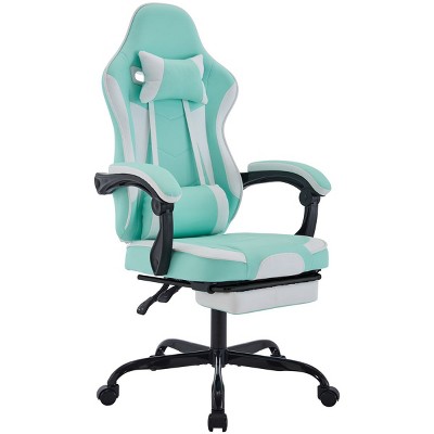 Swivel Ergonomic Massage Gaming Chair with Footrest,Height Adjustable Reclining Computer Chair -The Pop Home