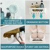 Aoibox 2-Pack Heavy Duty Shower Caddy with Suction Cups, Removable Bathroom Organizer for Shampoo, Soap, Waterproof Plastic Storage Shelves, White - 4 of 4
