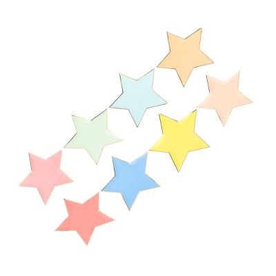 DYLIVeS 8Pcs Star Shape Disposable Paper Plates Dinner Plates for Birthday Parties Weddings Picnics and Gatherings Creative Design with Rim
