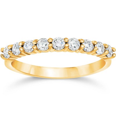 Pompeii3 1/2ct Round Diamond Prong Wedding Ring 14k Yellow Gold