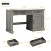 47" Executive Desk, Computer Desk with Drawers, Storage Cabinet & Charging Station - 2 of 4