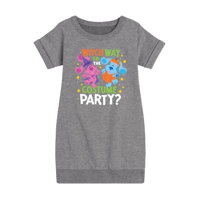 - Blue's Clues & You! - Witch Way To The Costume Party Graphic Short Sleeve Fleece Dress