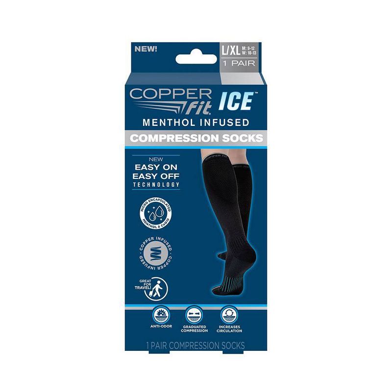 Copper Fit Ice Compression Socks - L/XL, 1 of 6