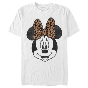 Men's Mickey & Friends Mickey & Minnie Mouse Cheetah Print Bow T-Shirt - 1 of 4