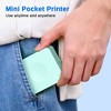 FLEXYVA Sticker Printer, PM230 Mini Printer Bluetooth Portabel Sticker Maker with 3 Rolls Paper, Mini Printer  for Phone & Tablet, Green - 3 of 4