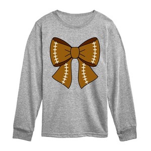 Boys' - Instant Message - Football Bow Long Sleeve Graphic T-Shirt - 1 of 4