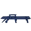 5 Level Adjustable Outdoor Chaise Lounge With Wood Texture,HDPE Patio Chaise Lounge,Patio Lounge Chair With Wheels And Cup Holder -Maison Boucle - 4 of 4