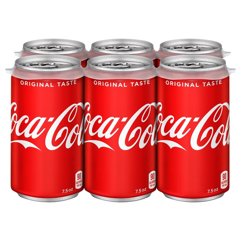 Coca-Cola Cans, 7.5 fl oz, 6 Pack