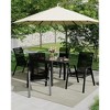 Set of 4 Outdoor Stackable Patio Chairs - High-Back Metal Frame with Durable Textilene Fabric - Perfect for Lawn, Backyard, Deck, and Garden - 2 of 4