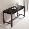 Mshliw Counter Height Bar Dining Table, 47.5" Faux Marble Rectangular Table with Rubberwood Legs, Sofa Table, Tall Kitchen Table (only table) - 2 of 4