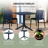 WestinTrends Playa 31.5" Square Outdoor Plastic Resin Patio Dining Table for 4 - 4 of 4