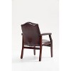 PAGED Ergonomic Office Chair, Modern Leather Executive Chair with Padded Seat, Guest Chair for Meeting Waiting Room - 3 of 4