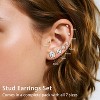 Stackable Cartilage Earring Set: 7 Pairs 20G Gold Studs for Sensitive Ears | Hypoallergenic & Bonus Floral Design - 2 of 4