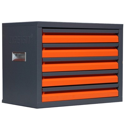 GlasFlength Decorative Storage Cabinets Metal Storage Cabinet Tool Storage Cabinet Steel Storage Cabinet for Workshop, Gray, 15.7"*9.4"*12"