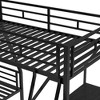 NicBex Twin Over Full Bunk Bed with Desk Triple Metal Bed Frame with Slide, Inclined ladder and Full Length Guardrail, No Box Spring Required - 4 of 4