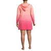 Lands' End Women's Cotton Jersey Long Sleeve Hooded Swim Cover-up Dress - 2 of 4
